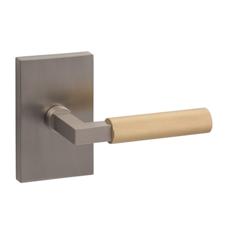 Sure-Loc Hardware Sure-Loc Hardware Levanto Dummy Rosette, Nickel, Knurled Grip in Satin Brass LV100 NI GRIP-KN SB